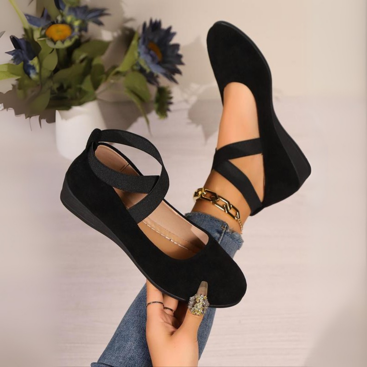 Coralyn | Closed Wedge Ballerinas