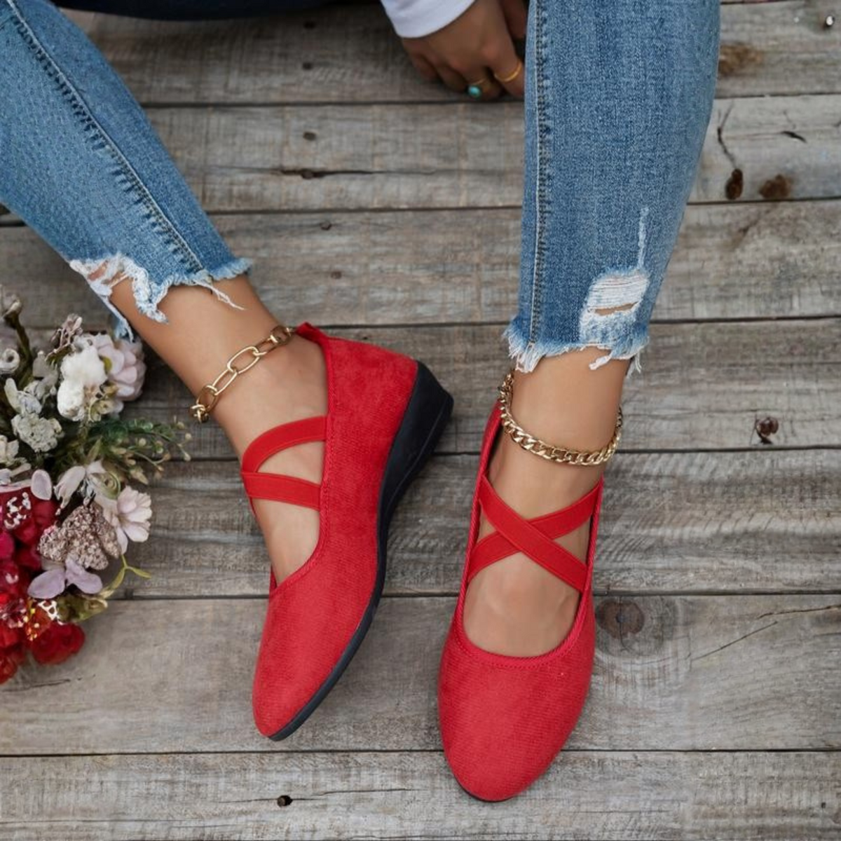 Coralyn | Closed Wedge Ballerinas